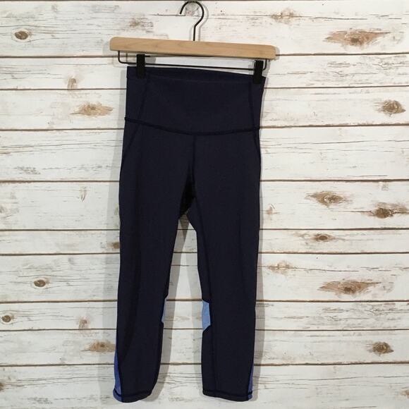 Lululemon Mix & Mesh Crop *21" - Midnight Navy - 4 - Picture 7 of 11